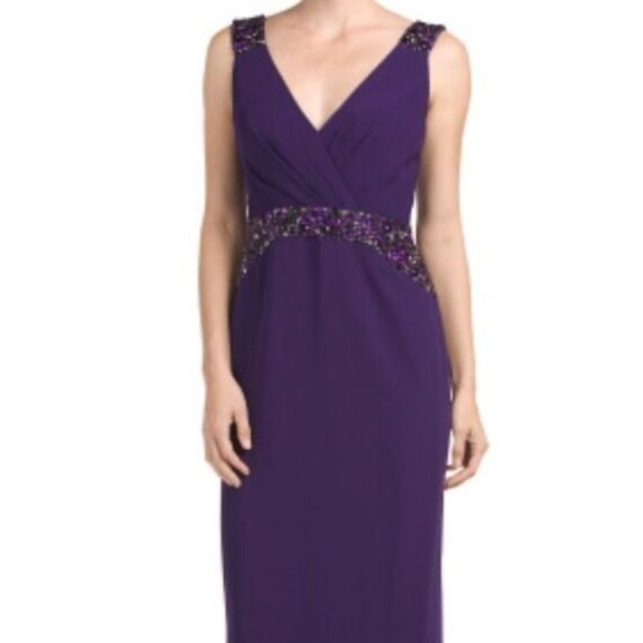 NWT Pamela Rolland Rich Purple Gown - Picture 1 of 8